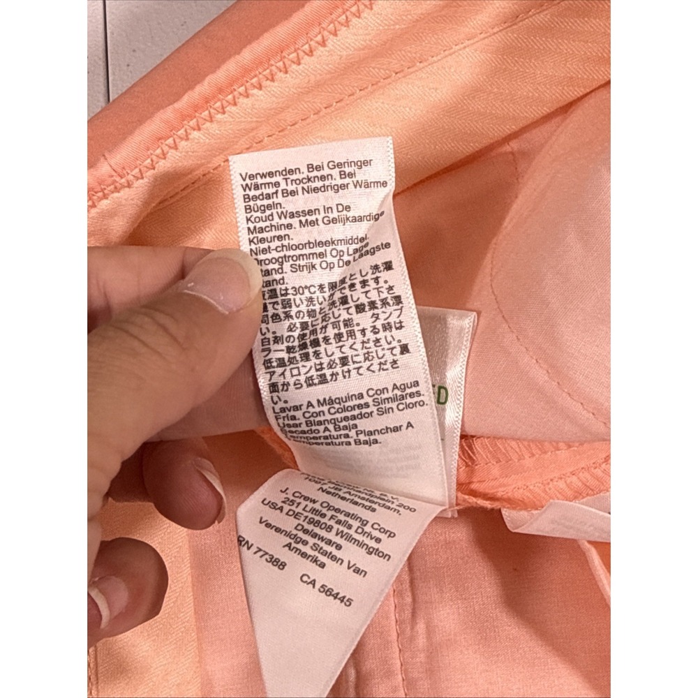 New J Crew Wide Leg Essential Pants Pleated Womens Size 4 Pink High Rise Stretch - Picture 15 of 16